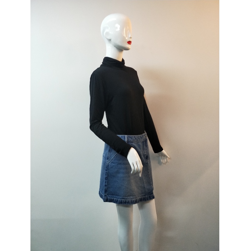 JUPE DENIM LAVAN CLAIR POUR FEMMES RLWSK0001M