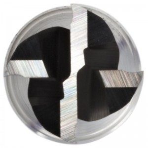 Fraise en bout carbure de carbure, portée très longue, finition non couchée (brillante), hélice à 30 degrés, 4 dents, longueur totale de 3 \