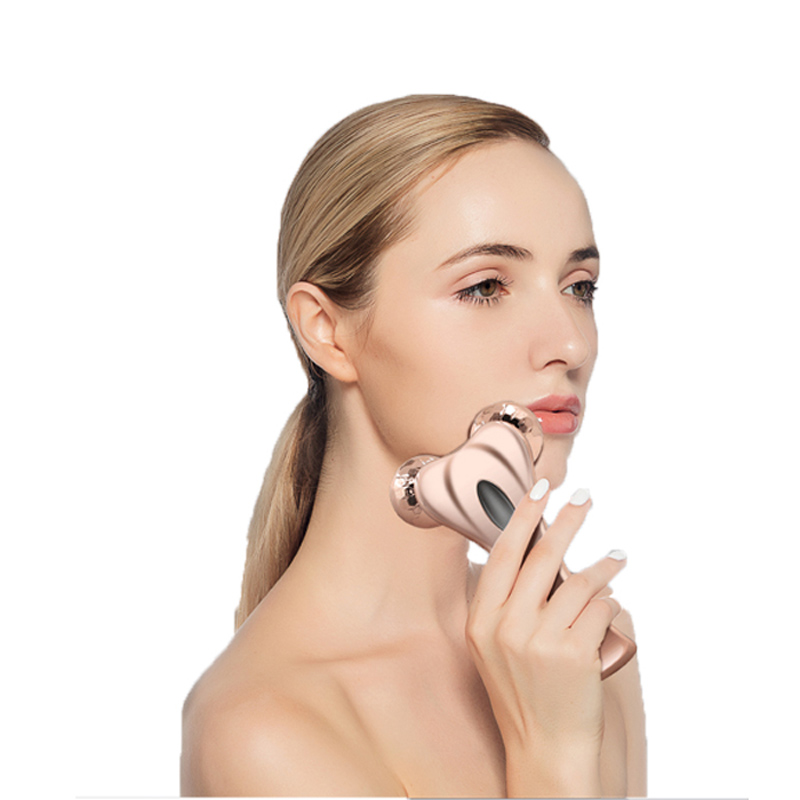 3D Microcurrent Facial Roller, Masseur multifonctionnel pour le visage et beauté, améliore le contour du visage, le tonus de la peau, la réduction des rides et la peau ferme du corps, Dents lisses, Soins de la peau professionnels