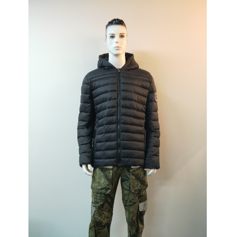 VESTE PUFFER À CAPUCHE MARINE RLMPC0010