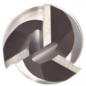 Fraise en bout carbure de tungstène, pouce, finition nue (brillante), ébauche et finition de finition, hélice à 30 degrés, 3 dents, 3 \