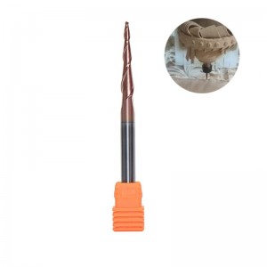 Fraise en bout de bille conique 1/4 \