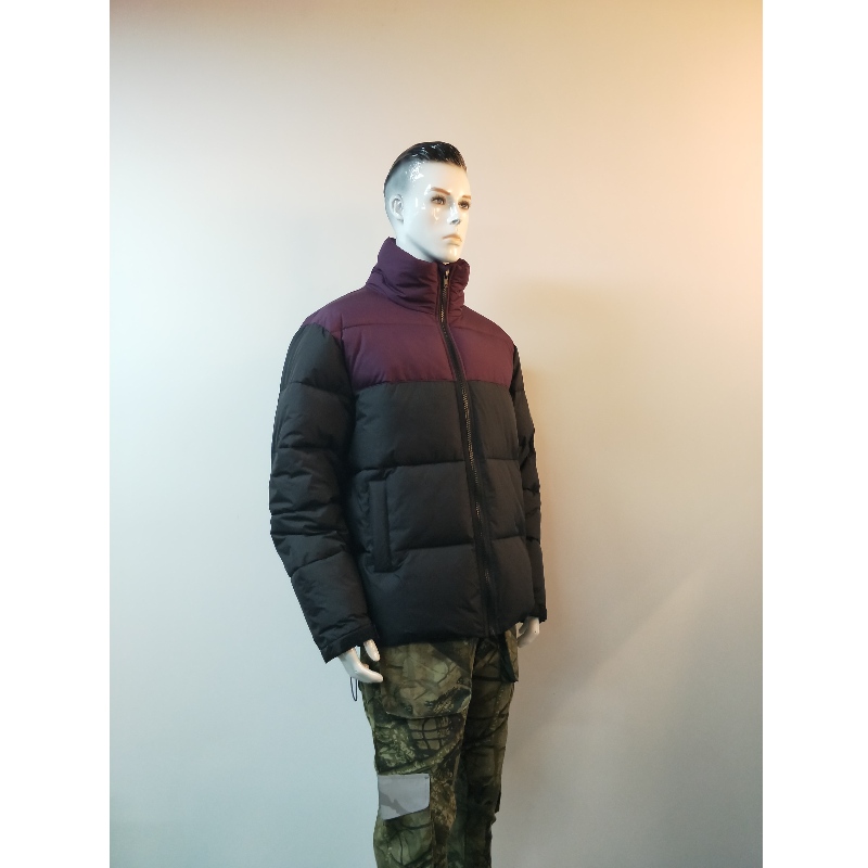 VESTE PUFFER HOMME CONTRASTE POURPRE ET NOIR RLMPC0023N