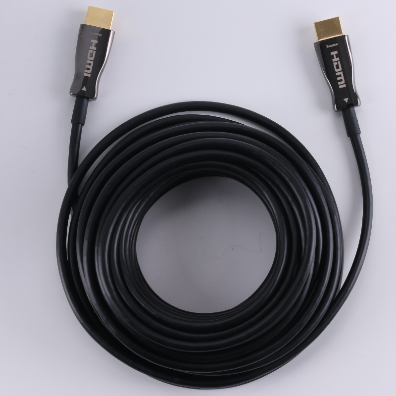 Fonction ARC CABLE HDMI à fibres optiques (transmission par fibres optiques), hybride optoélectronique; Coquille en métal, 4K