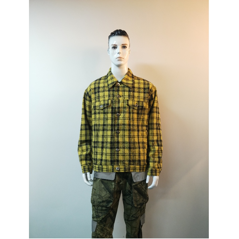 VESTE PLAID JAUNE POUR HOMME RLMJ0001