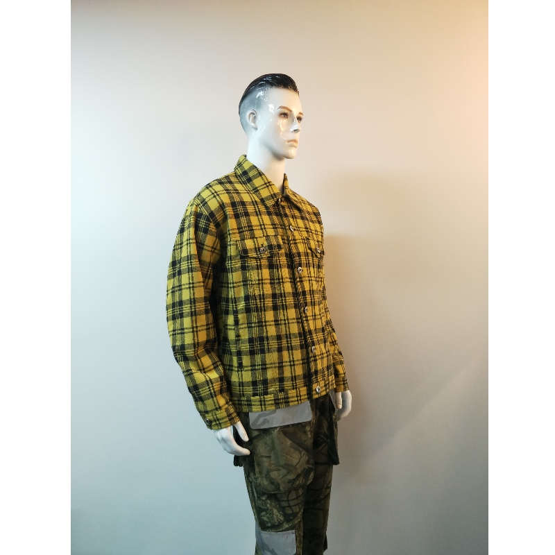 VESTE PLAID JAUNE POUR HOMME RLMJ0001