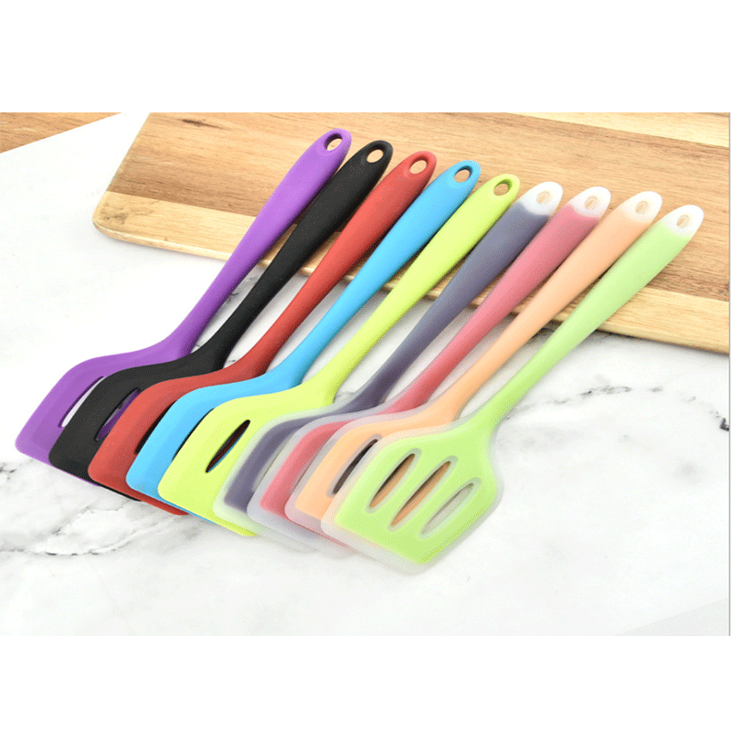 Ustensiles de cuisine en silicone translucide pelle en silicone pot haute température antiadhésif pot spécial fuite fuite pelle silicone bœuf pelle friture pelle