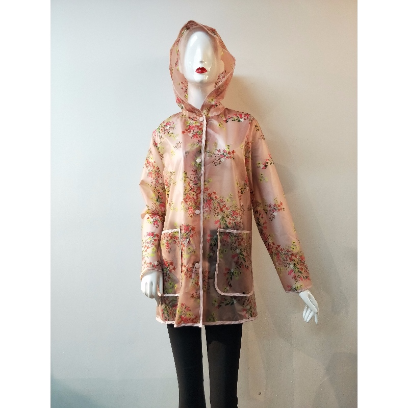 VESTE EN TPU IMPRIMÉ FLORAL POUR FEMME RLWTJ0001