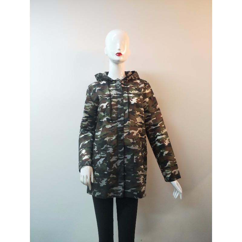 VESTE EN TPU IMPRIMÉ CAMO POUR FEMMES RLWTJ0005