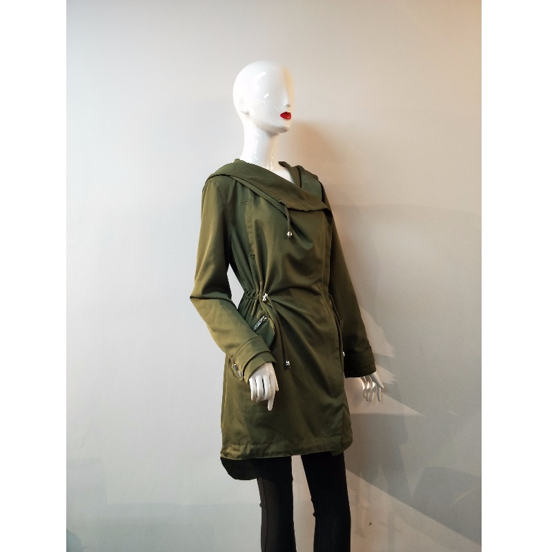 VESTE IRRÉGULIÈRE KHAKI POUR FEMMES RLWJ0001