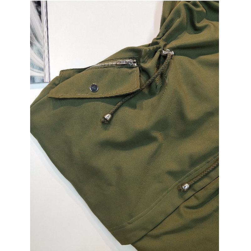 VESTE IRRÉGULIÈRE KHAKI POUR FEMMES RLWJ0001