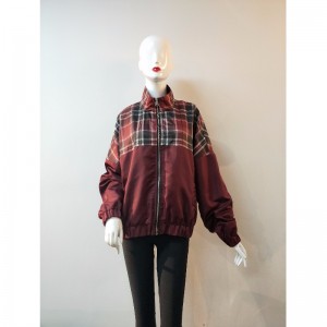 VESTE PLAID BURGUNDY LADIES 'RLWJ0002