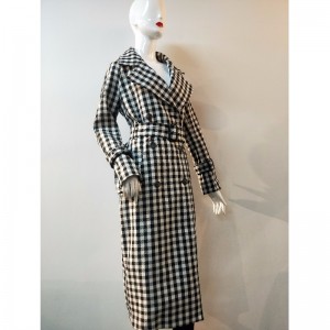 VESTE CHECK LONGLINE CHECK POUR FEMMES RLWJ0006