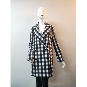 VESTE EN CHECK POUR FEMMES RLWJ0008