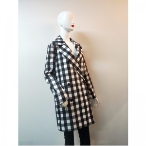 VESTE EN CHECK POUR FEMMES RLWJ0008