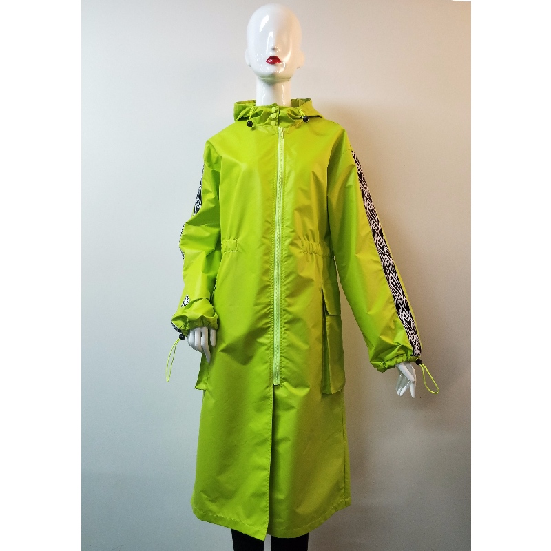 Veste coupe-vent vert fluo vert pour femme RLWJ0009