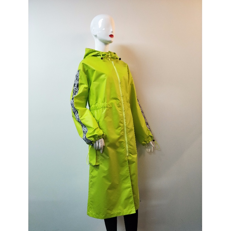 Veste coupe-vent vert fluo vert pour femme RLWJ0009