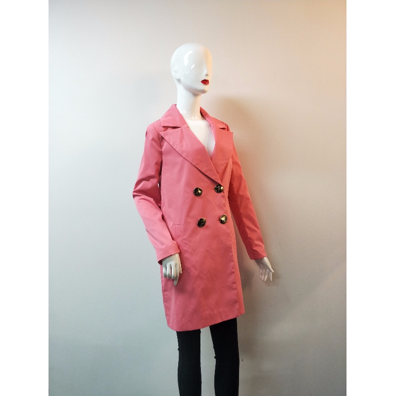 VESTE TRENCH ROSE POUR FEMMES RLWJ0013