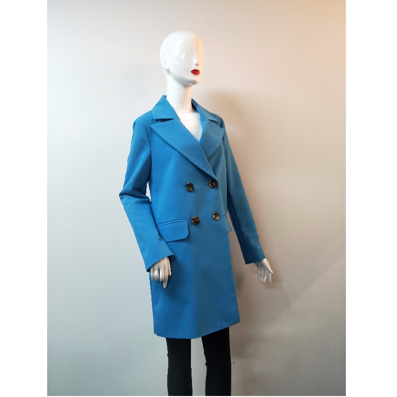 VESTE TRENCH BLEUE POUR FEMME RLWJ0014