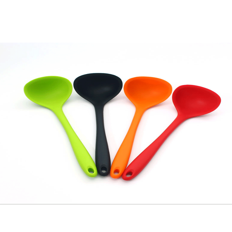 Silicone cuillère produits de cuisine outils de cuisson pot antiadhésif cuillère en silicone intégrée cuillère à gâteau