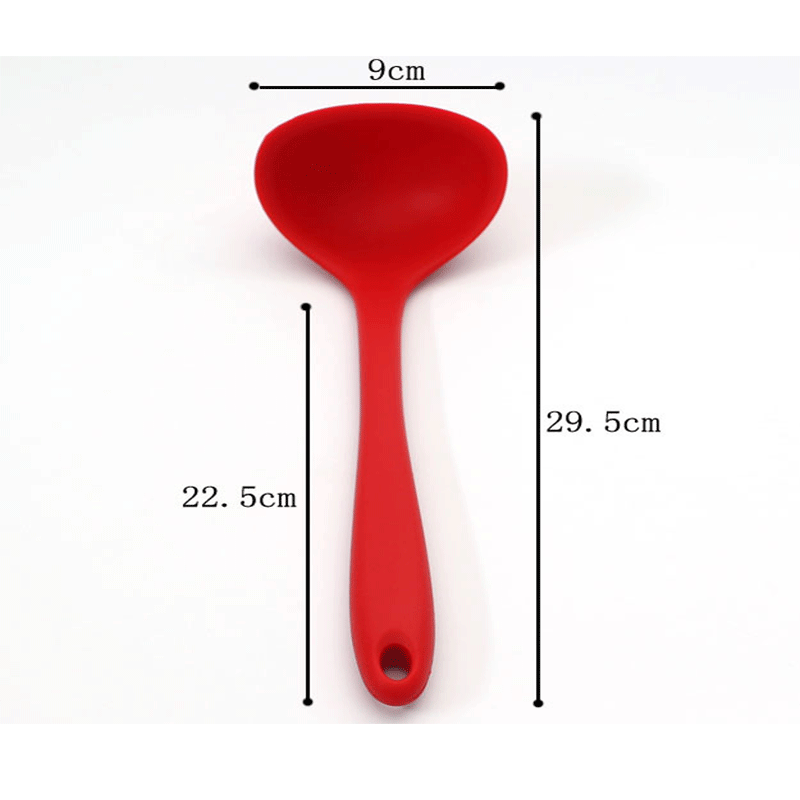 Silicone cuillère produits de cuisine outils de cuisson pot antiadhésif cuillère en silicone intégrée cuillère à gâteau