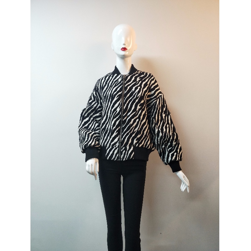 VESTE CASUAL ZEBRA POUR FEMMES RLWJ0017