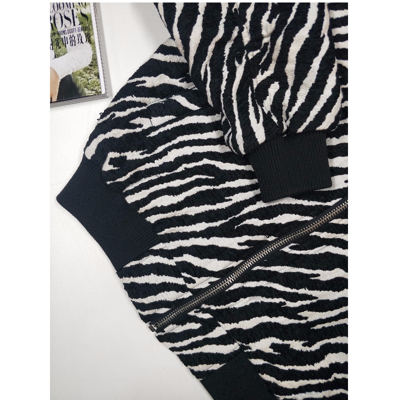 VESTE CASUAL ZEBRA POUR FEMMES RLWJ0017