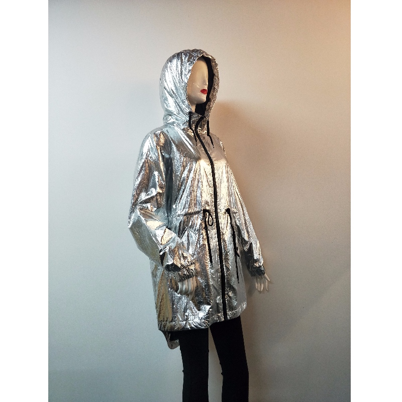 VESTE À CAPUCHE ARGENT POUR FEMME RLWJ0018