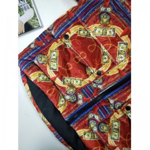 MANTEAU DE PULFERIE IMPRIME COULEUR POUR FEMME RLWC0002