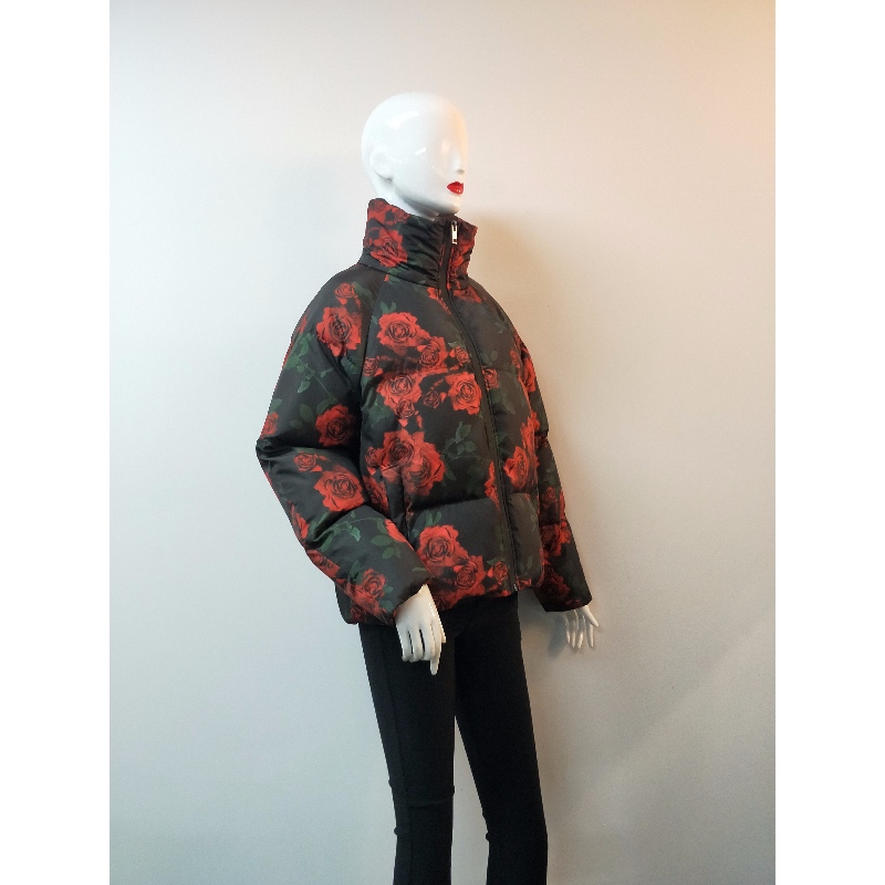 MANTEAU EN POUDRE IMPRIMÉ FLEURS POUR FEMMES RLWPC0007