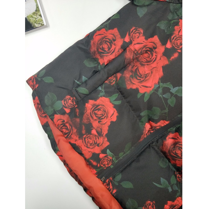 MANTEAU EN POUDRE IMPRIMÉ FLEURS POUR FEMMES RLWPC0007