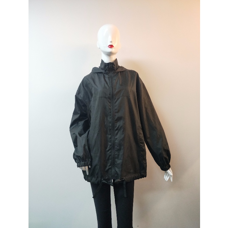 BLOUSON BLACK WINDBREAKER POUR FEMME RLWWJ0006