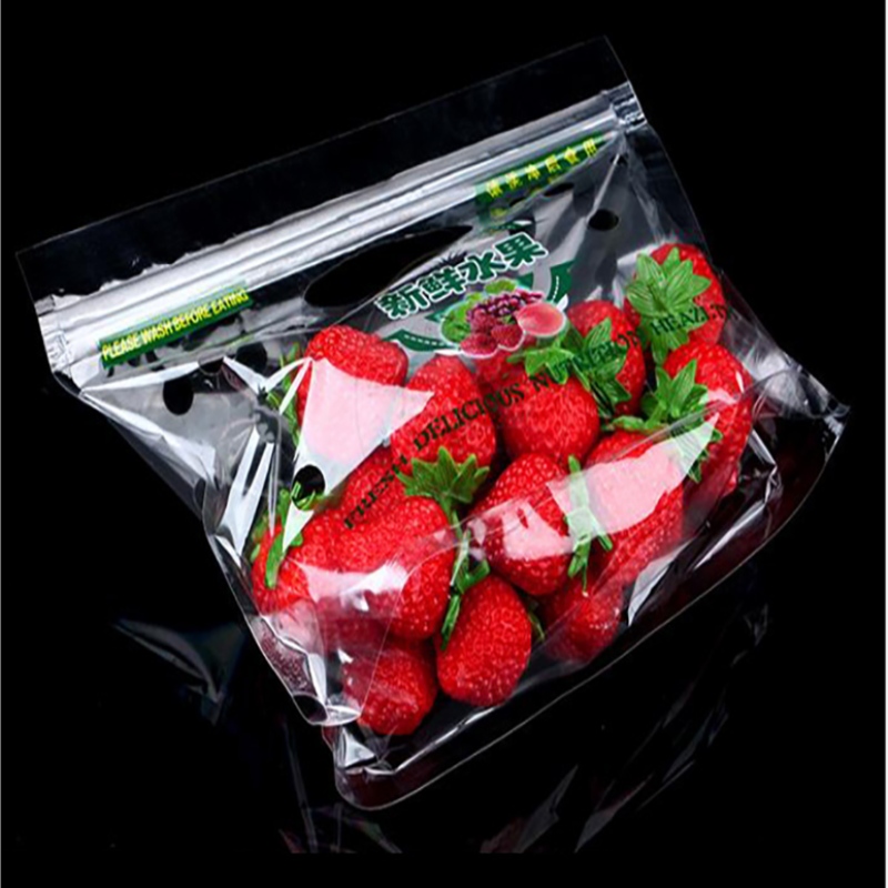 Sac d'emballage en plastique zippé de tomates sucrées en plastique Eco-Friend avec trous d'aération
