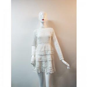 ROBE EN DENTELLE BLANCHE POUR FEMME JLWD0040