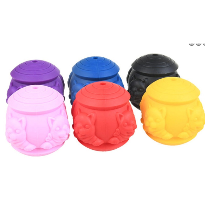 Jouets en silicone pour animaux de compagnie chien jouet molaire nourriture pour animaux domestiques fuyant balle morsure de silicone Jouet