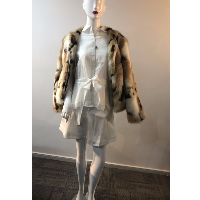 MANTEAU EN FOURRURE SANS COLLIER SANS COULEUR RLWF0017
