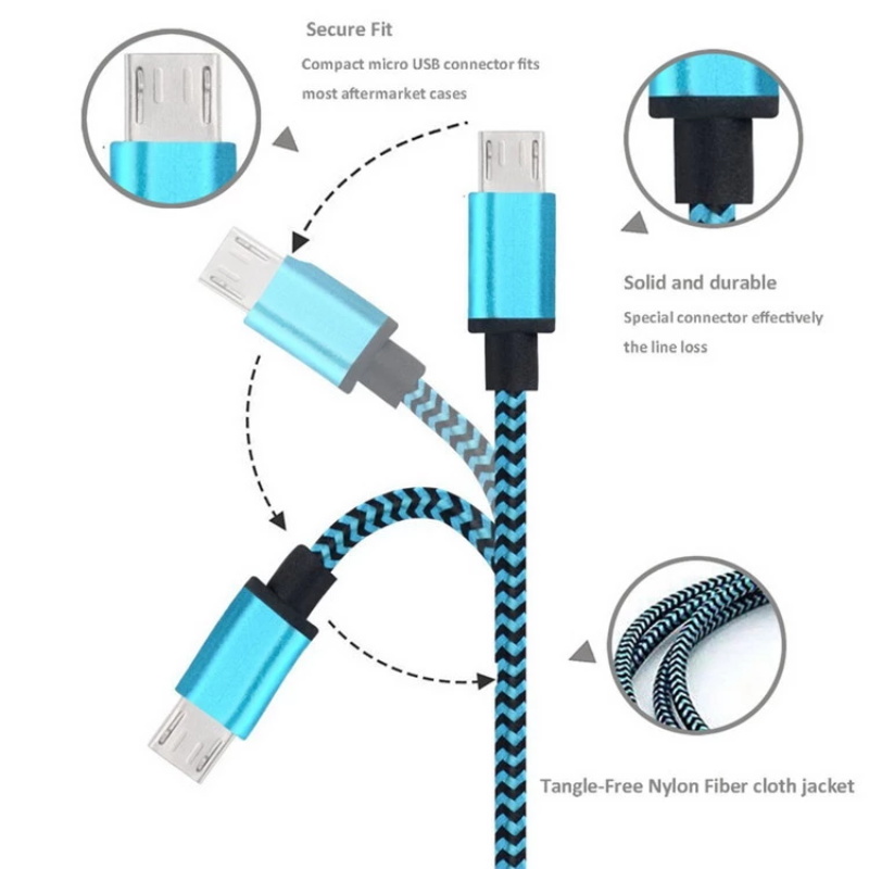 Câble de données tressé en nylon