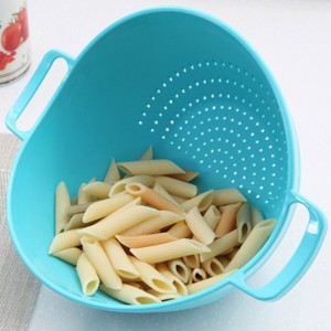 Panier d'égouttement de cuisine en silicone panier d'égouttement pratique panier à double poignée panier Taomi panier de fruits et légumes