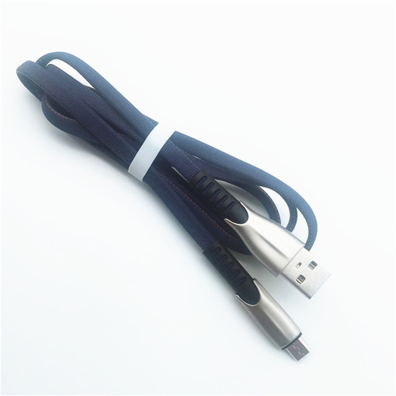 KPS-1001CB Micro alliage de zinc 1m 2A portable portable tissant le câble micro USB