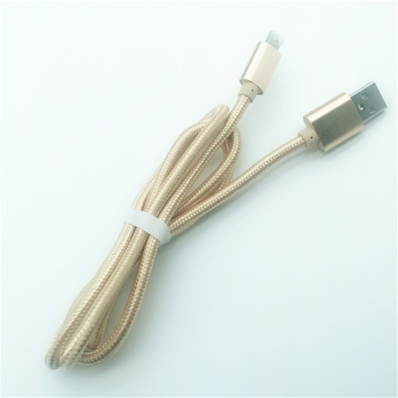 KPS-1005CB 8PIN Vente chaude 1M nylon tressé 2.4A câble de données de charge rapide USB