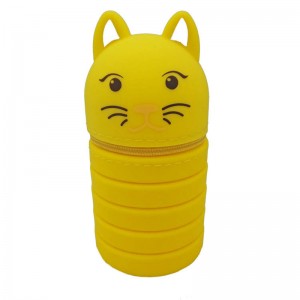 Étui à crayon drôle avec fermeture à glissière en silicone