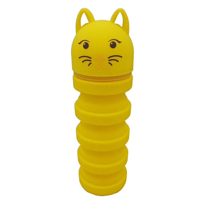 Étui à crayon drôle avec fermeture à glissière en silicone