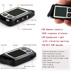 grabber à distance bidirectionnel LCD de voiture