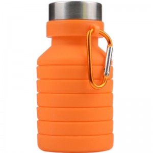 Silicone compressé tasse mode silicone sports bouilloire créative silicone tasse télescopique peut être logo personnalisé