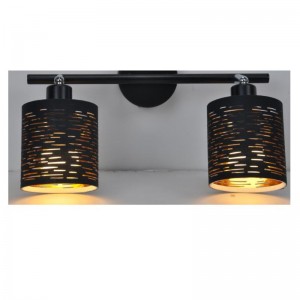 spot light-2LT avec abat-jour en tissu découpé au laser