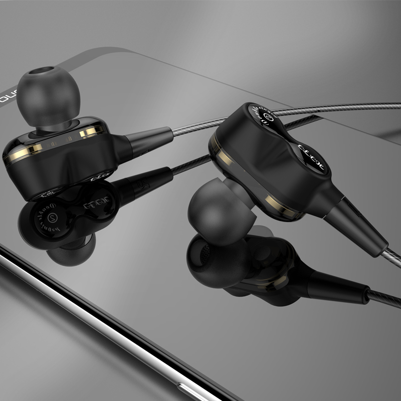 2019 Nouveau double conducteur bonne basse profonde stéréo Salut-Fi In-ear filaire écouteur OE18