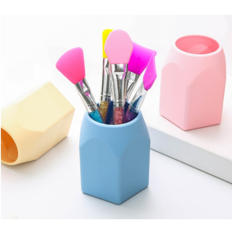 Tube de maquillage en silicone Creative stylo porte-stylo en silicone simple stylo fournitures de bureau collection pratique de porte-stylo ornements de maison petits meubles