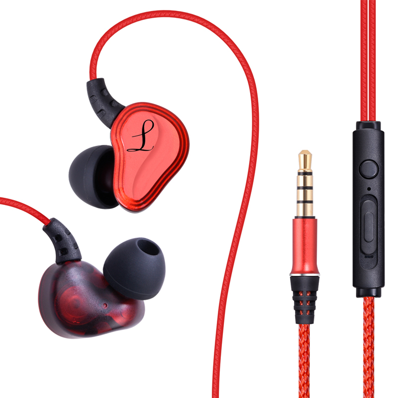 Nouveau Earhook Sport Dual Dynamic Driver écouteur filaire