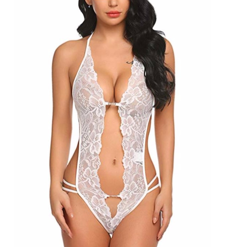 Sexy Femmes Deep V Teddies Lingerie Dentelle Body Mini Body en Blanc Rouge Vert Rose-équipe