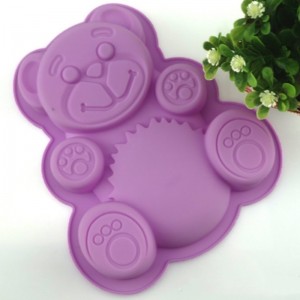Silicone moule à gâteau petit ours unique surdimensionné moule à gâteau rose monotrou grande plaque de cuisson plaque de cuisson bricolage outil de cuisson